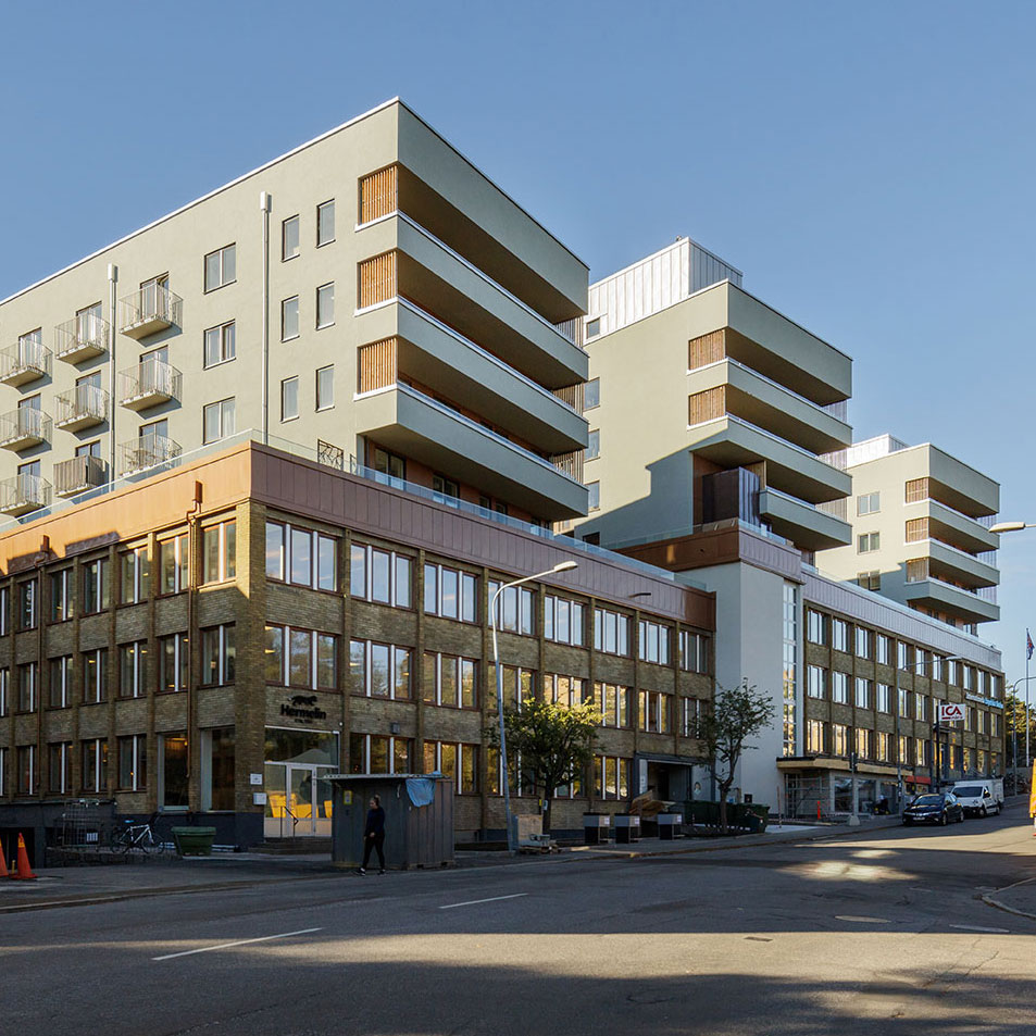 Fastighetsfotografering av nybyggda bostäder i Årsta